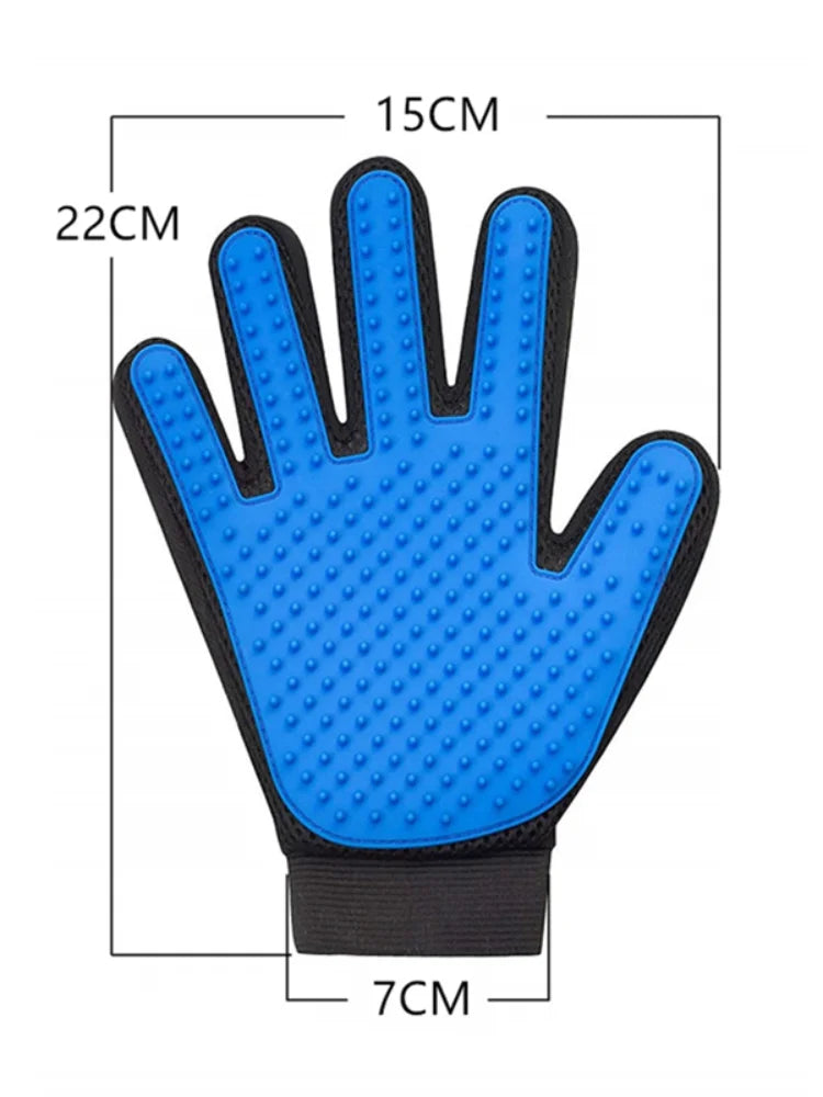 Pet Grooming Glove – Deshedding & Bath Brush for Cats and Dogs – Soft Silicone & Adjustable Fit