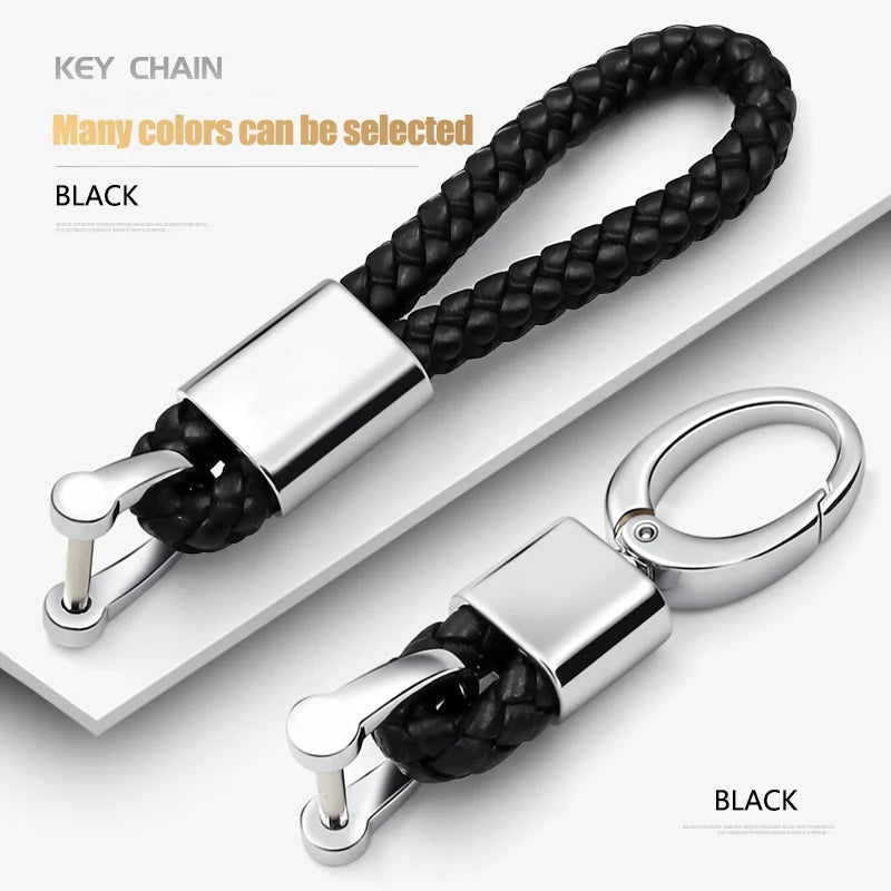 Fashion Retro Leather and Zinc Alloy Keychain – Handwoven Charm for Women