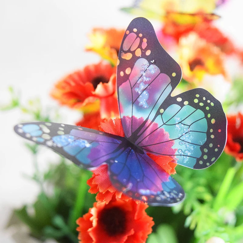 3D Butterfly PVC Wall Sticker – Multi-Color Set for Wall, Furniture, Outdoor and Indoor Decoration, 18 Pieces