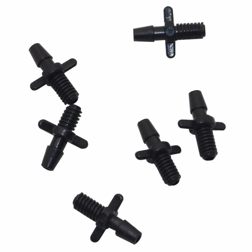 100pcs Irrigation Split Connectors – 5mm Thread Adapters for 3/5mm Micro Drip Hose