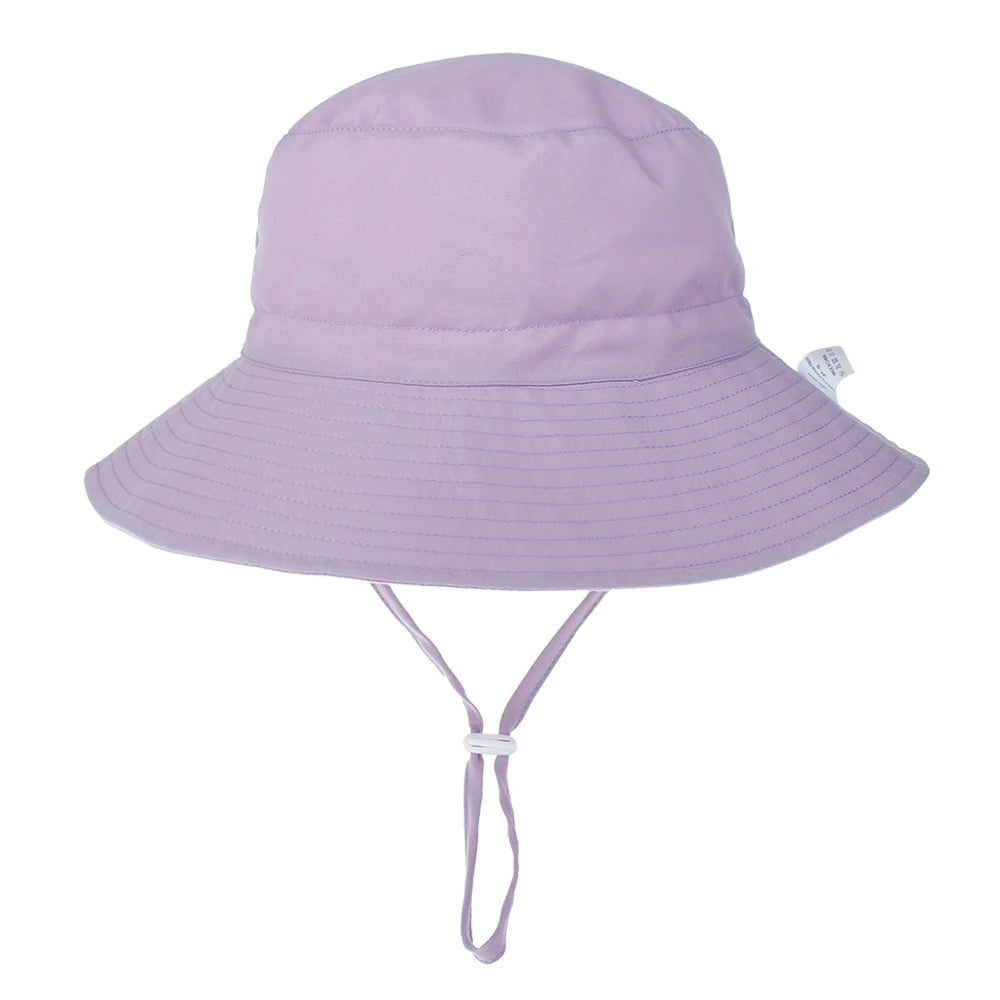 Kids Sun Hat – Adjustable Chin Strap Bucket Hat with UPF50+ UV Protection – For Ages 0-8