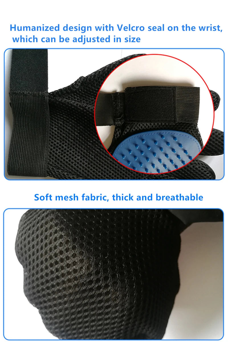 Pet Grooming Glove – Deshedding & Bath Brush for Cats and Dogs – Soft Silicone & Adjustable Fit