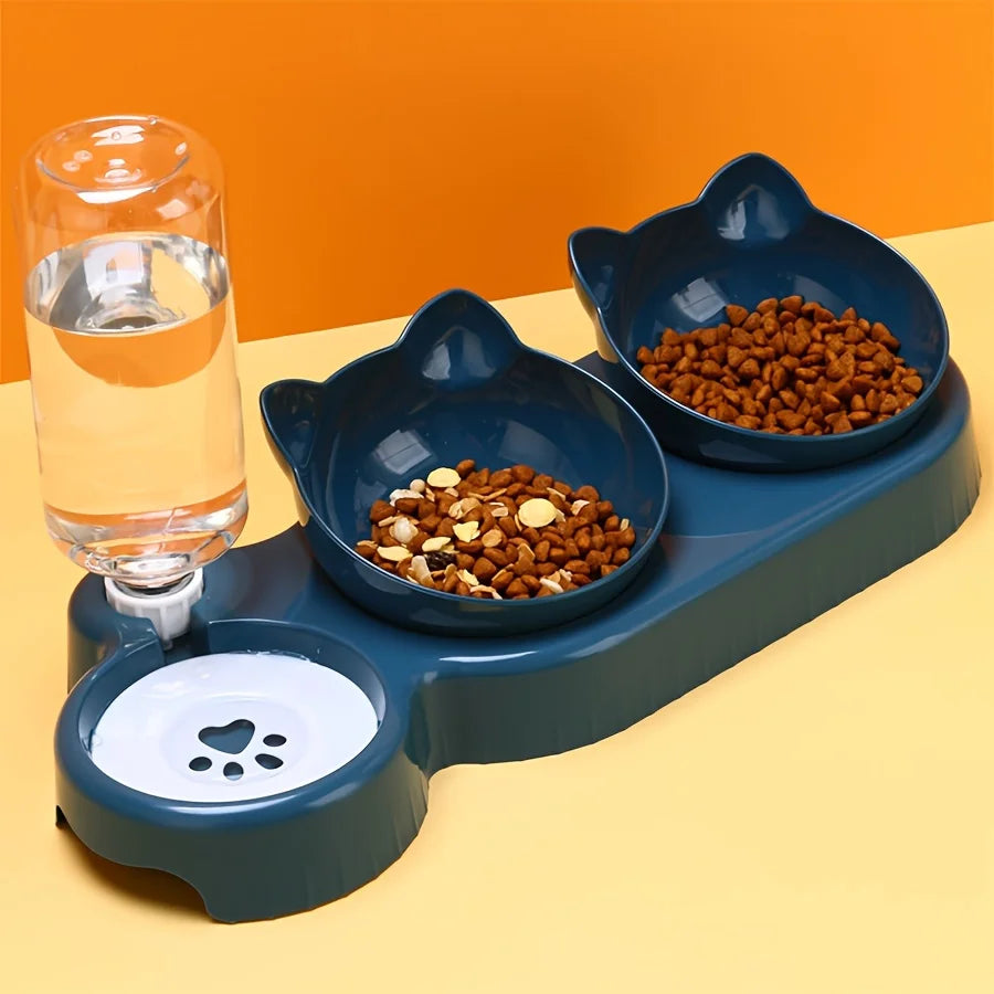 Rounded Plastic Cat Water Dispenser – Easy-Use Pet Drinking Fountain