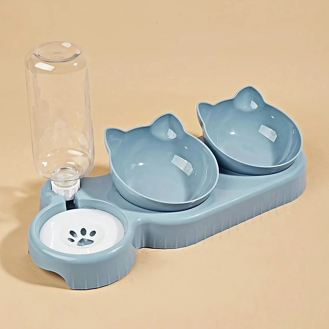 Rounded Plastic Cat Water Dispenser – Easy-Use Pet Drinking Fountain