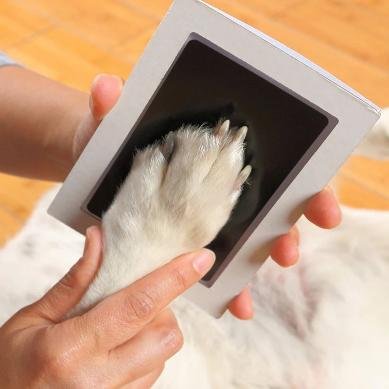 Clean-Touch Pet Paw Print Kit – Ink Pad with 2 Impression Papers for Dogs and Cats