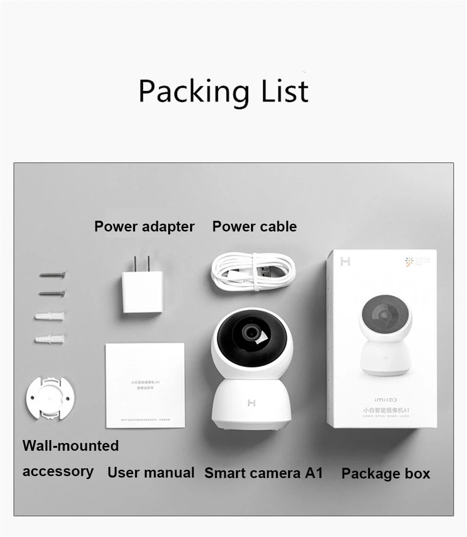 2K 360° Smart Home Security Camera – Wi-Fi, Night Vision, Motion Detection, Two-Way Audio