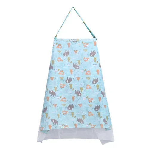 Breathable Cotton Baby Nursing Cover – Maternity Breastfeeding Shawl and Stroller Blanket, 100 × 60 cm