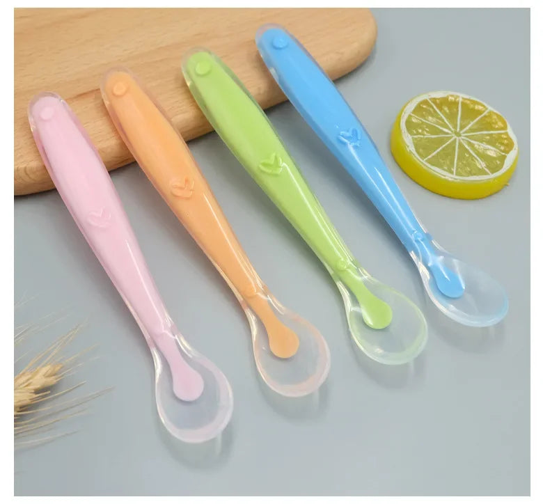 Silicone Baby Spoon and Fork Set – Safe, Latex-Free Flatware for Babies and Kids