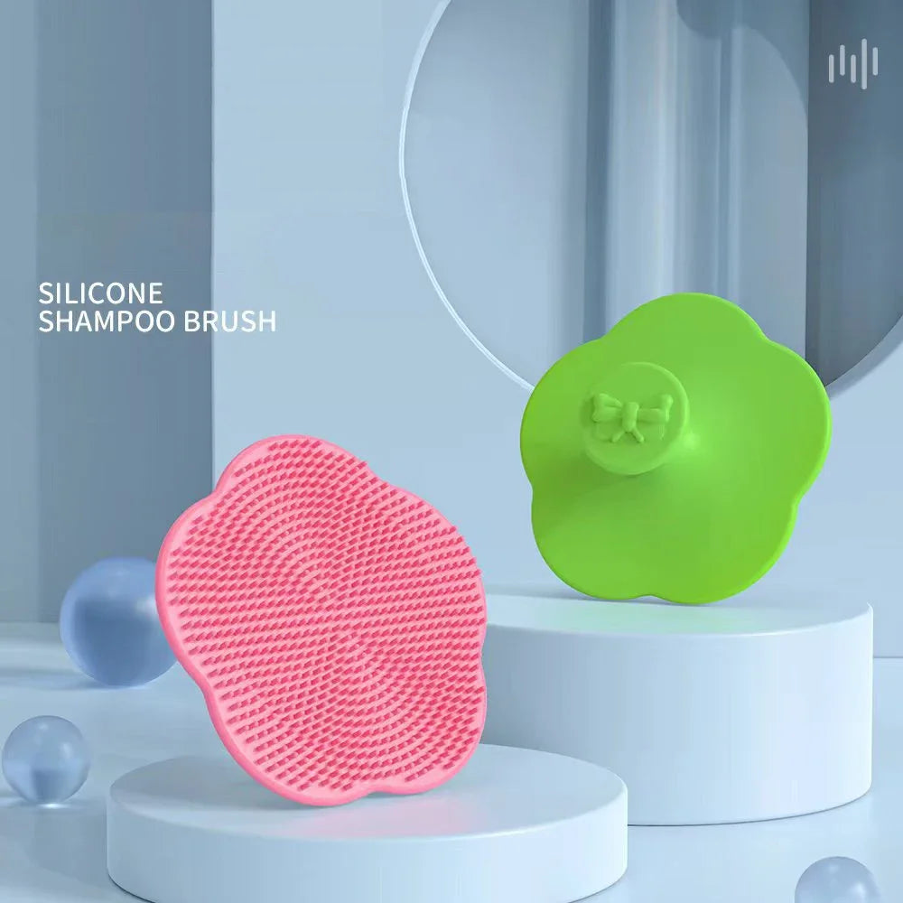 Silicone Baby Bath and Shampoo Brush – Floral Design, Safe for 1-3 Years