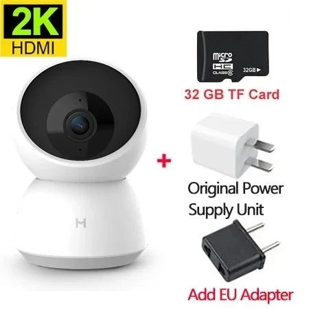 2K 360° Smart Home Security Camera – Wi-Fi, Night Vision, Motion Detection, Two-Way Audio