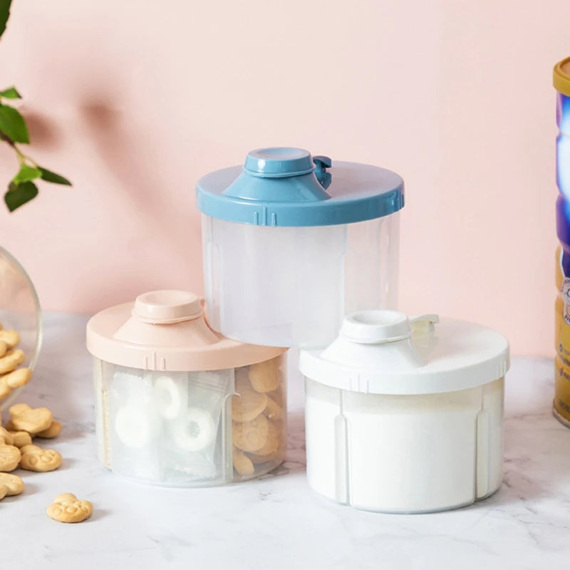 Baby Milk Powder Storage Box – 4-Grid Portable Milk Powder Dispenser – BPA-Free PP Plastic