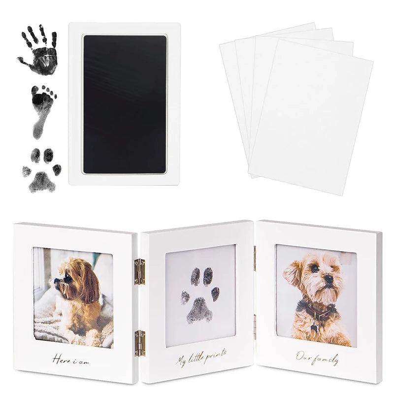 Clean-Touch Pet Paw Print Kit – Ink Pad with 2 Impression Papers for Dogs and Cats