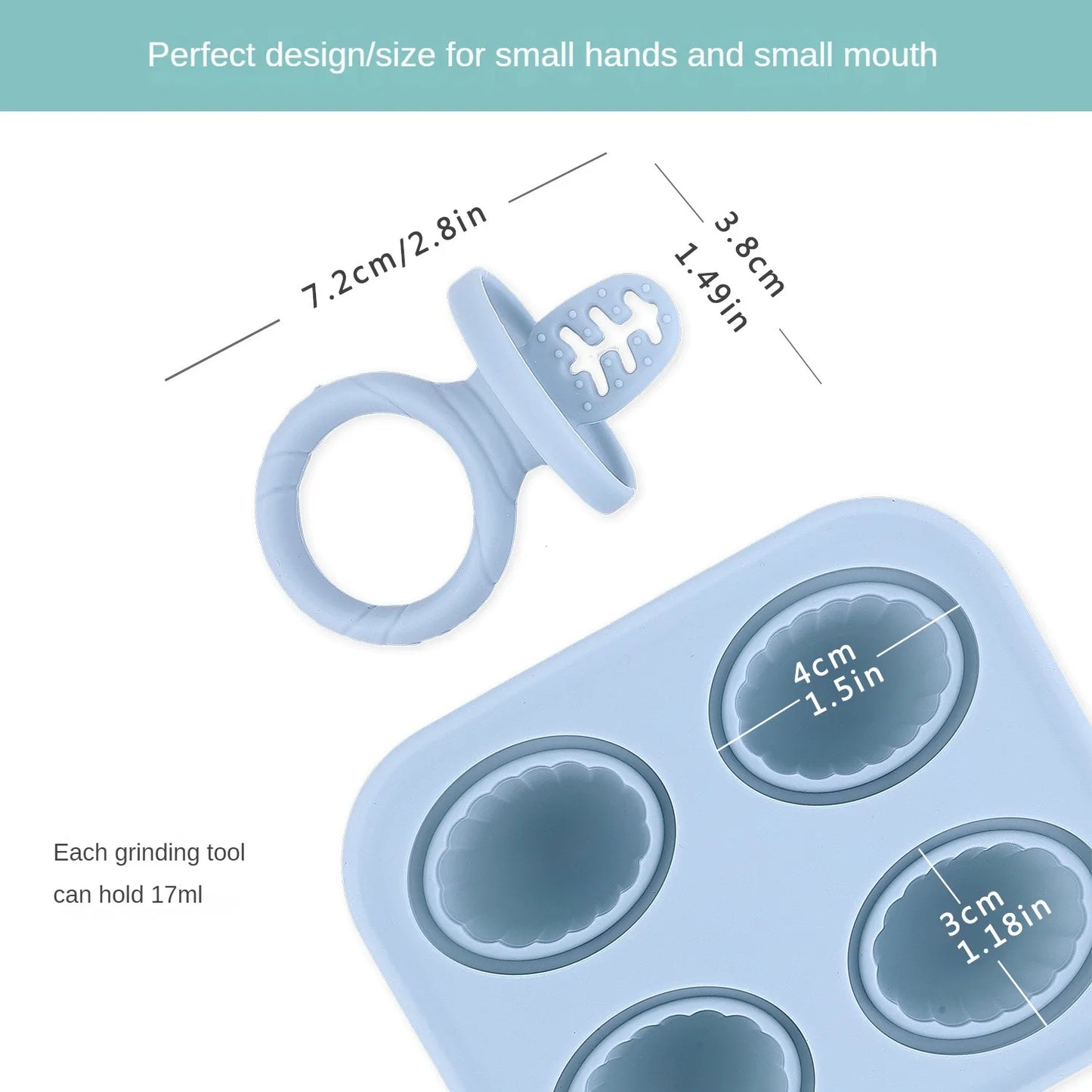 Silicone Baby Food Storage Box – Four-Lattice Design, Safe and BPA-Free