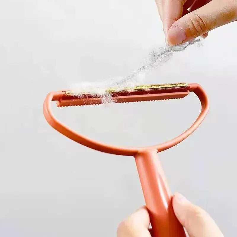 Portable Lint Remover Brush – Double-Sided Copper Blade for Pet Hair, Fabric & Carpet