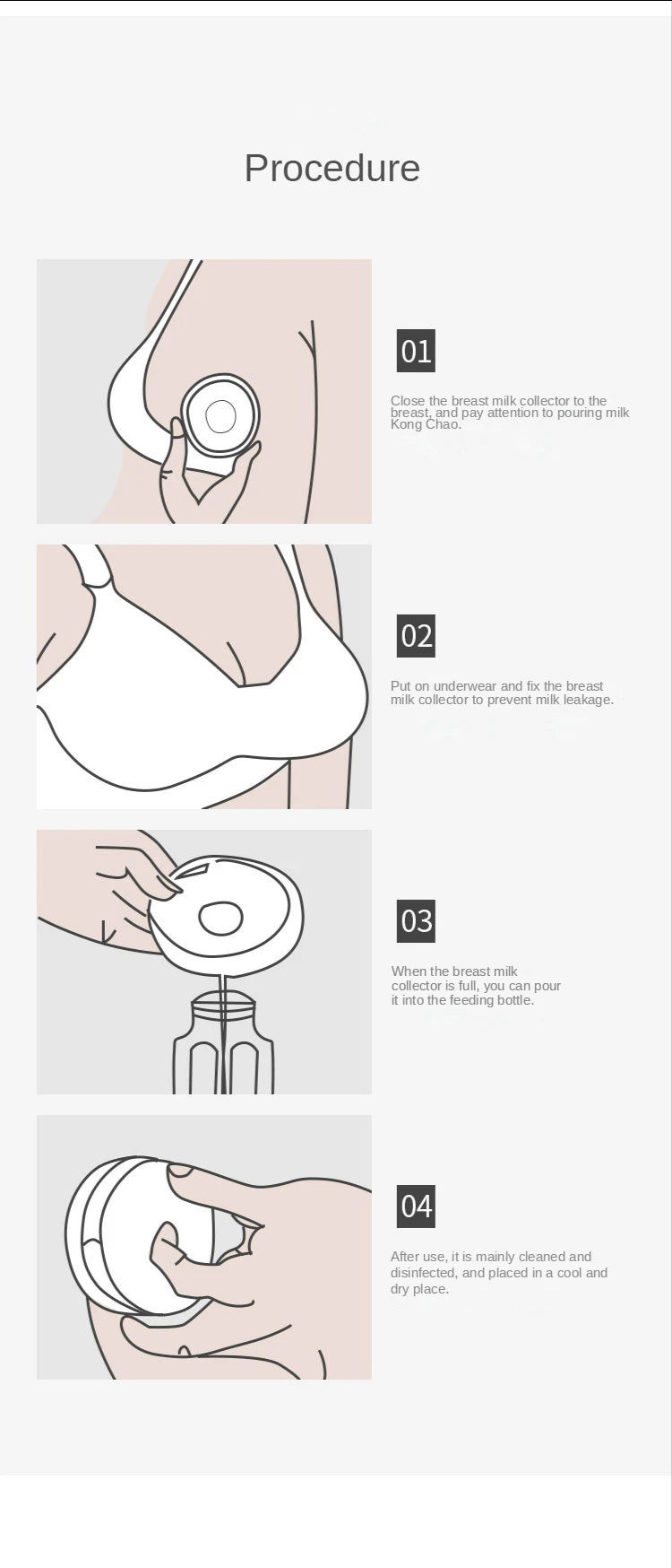 Portable Breast Milk Collector – Silicone Breast Pump Accessory – Maternity to 24 Months