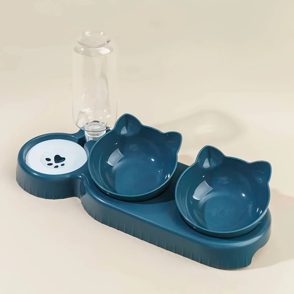 Rounded Plastic Cat Water Dispenser – Easy-Use Pet Drinking Fountain