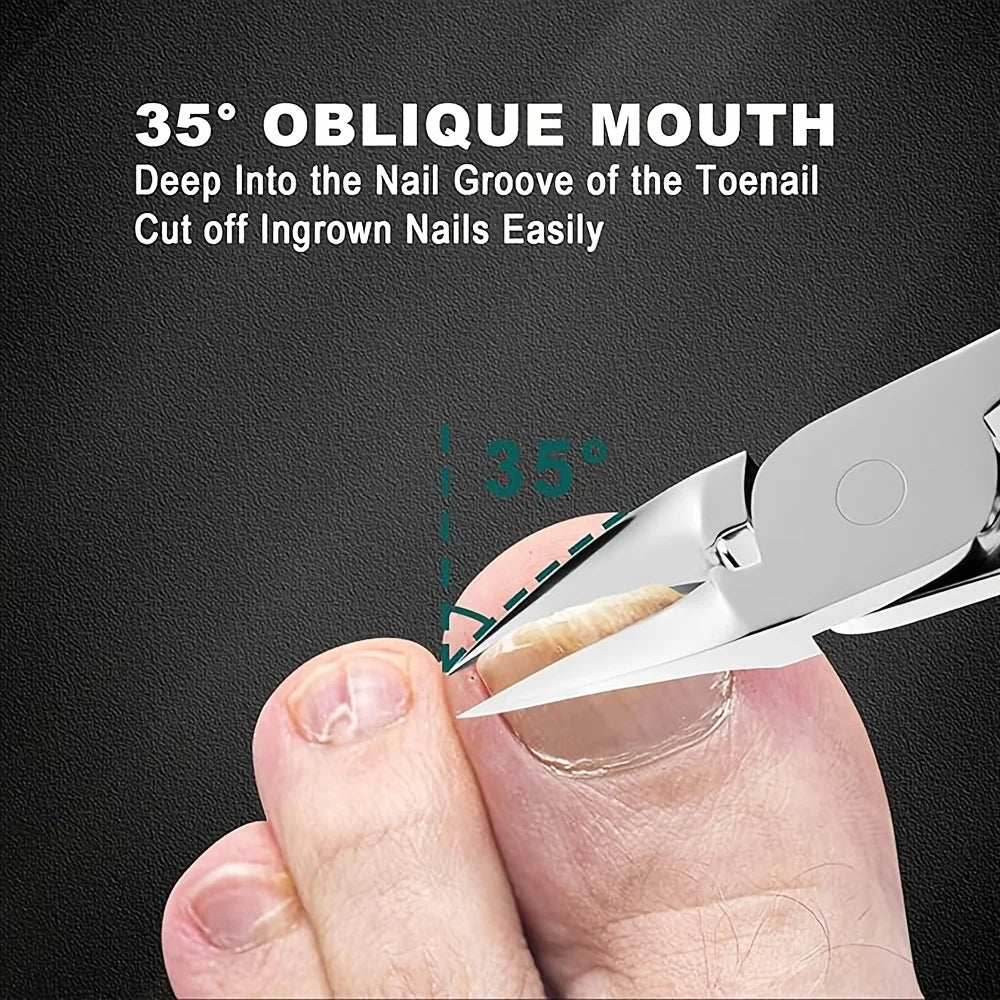 OLOEY Stainless Steel Finger and Toe Clipper & Trimmer Combo