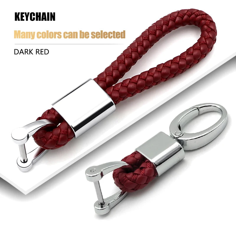 Fashion Retro Leather and Zinc Alloy Keychain – Handwoven Charm for Women