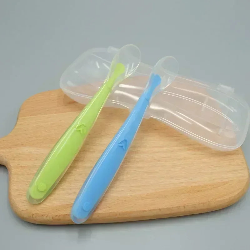 Silicone Baby Spoon and Fork Set – Safe, Latex-Free Flatware for Babies and Kids