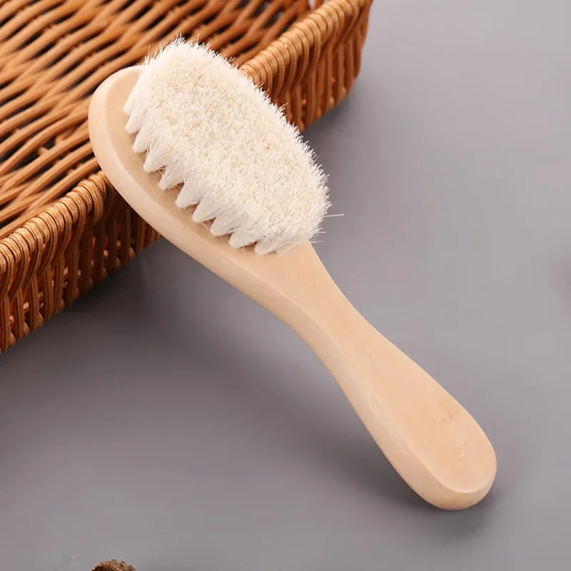 Soft Wool and Nylon Baby Comb – Gentle Hair Brush for Babies and Kids