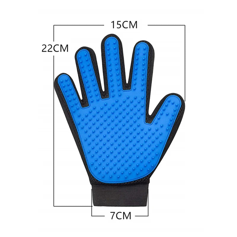 Pet Grooming Glove – Deshedding & Bath Brush for Cats and Dogs – Soft Silicone & Adjustable Fit