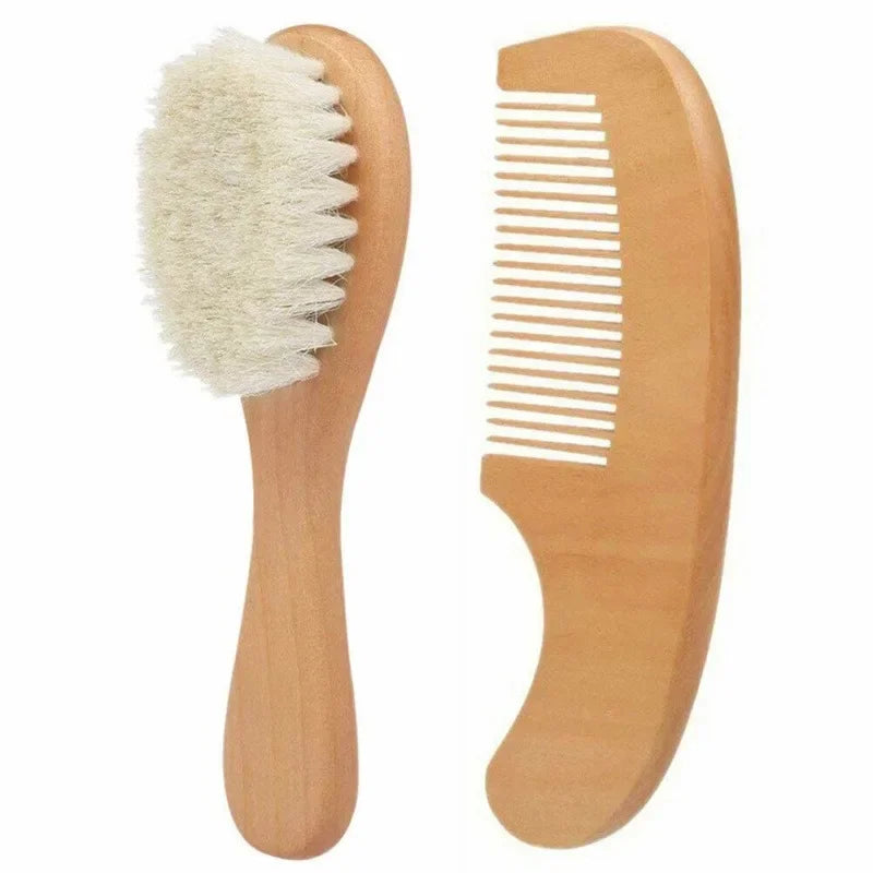 Soft Wool and Nylon Baby Comb – Gentle Hair Brush for Babies and Kids