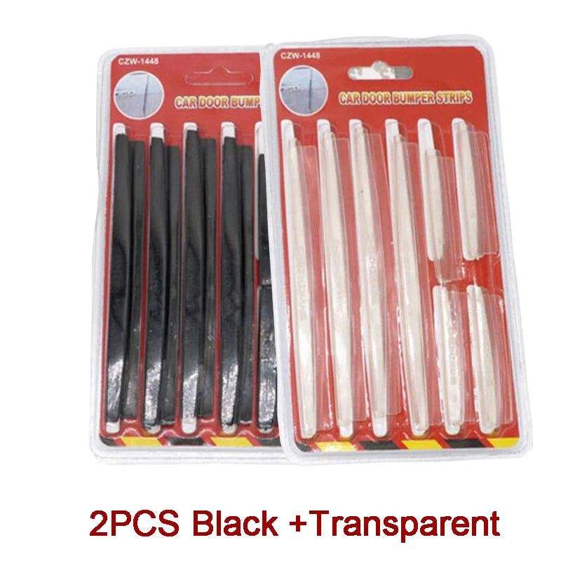 Universal Anti-Scratch Car Door Edge and Bumper Protector Set – Black or Transparent