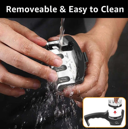 4-Stage Knife and Scissors Sharpener – Non-Slip Base, Ergonomic Handle, Diamond & Ceramic Slots