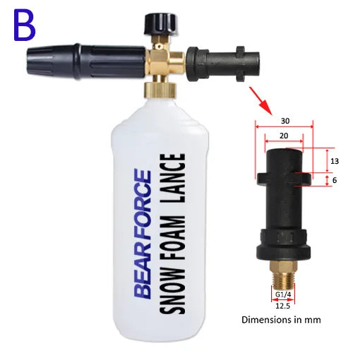 Foam Lance with 1L Bottle – Compatible with Karcher K2 to K7 Pressure Washers