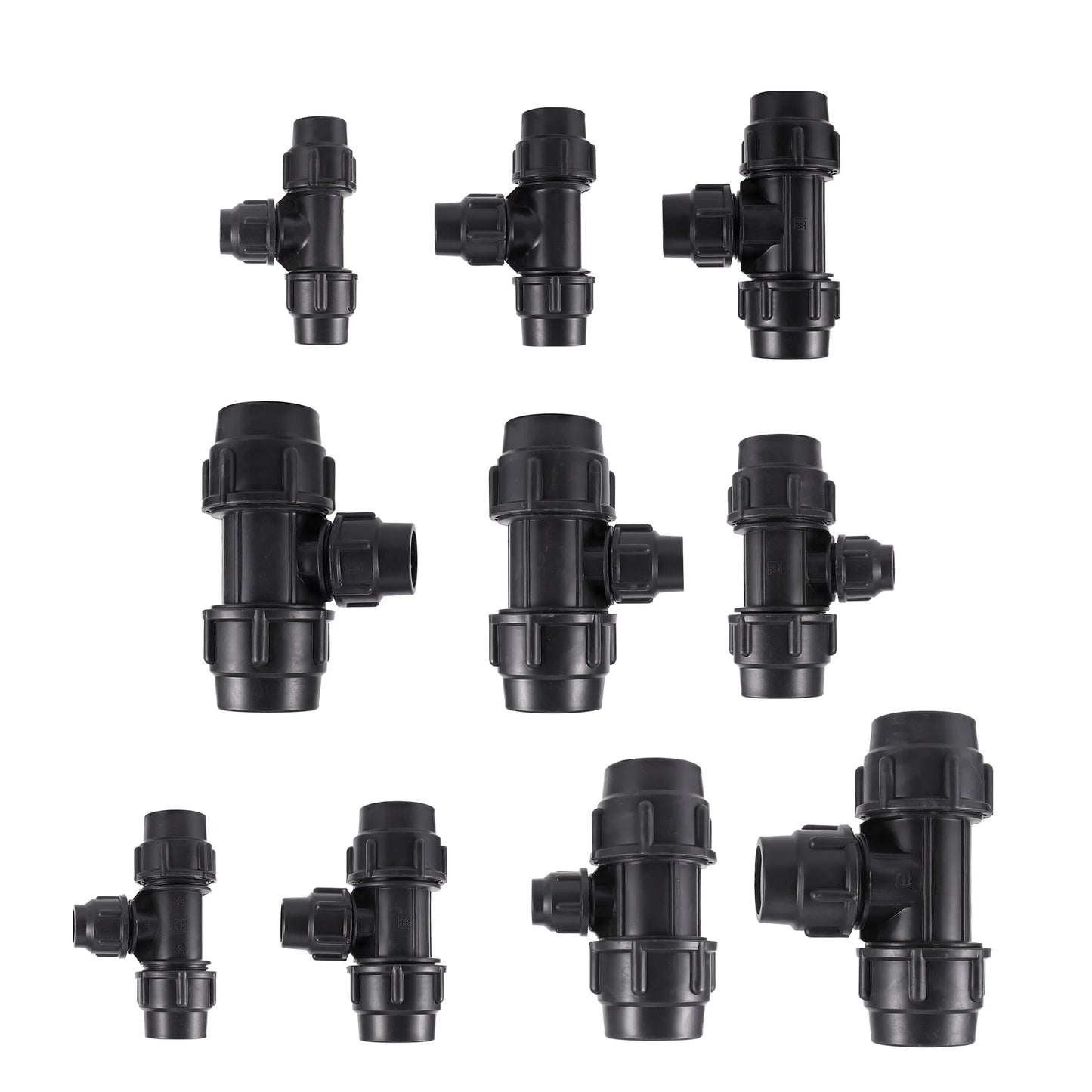 50-Pack 1/4 Inch Hose Brackets – Quick Connect Clips for 4/7mm Drip Irrigation Tubing