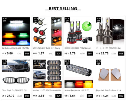 6-LED Side Marker Indicator Light for Dodge Ram 1500 – Waterproof, Durable, Multiple Colors