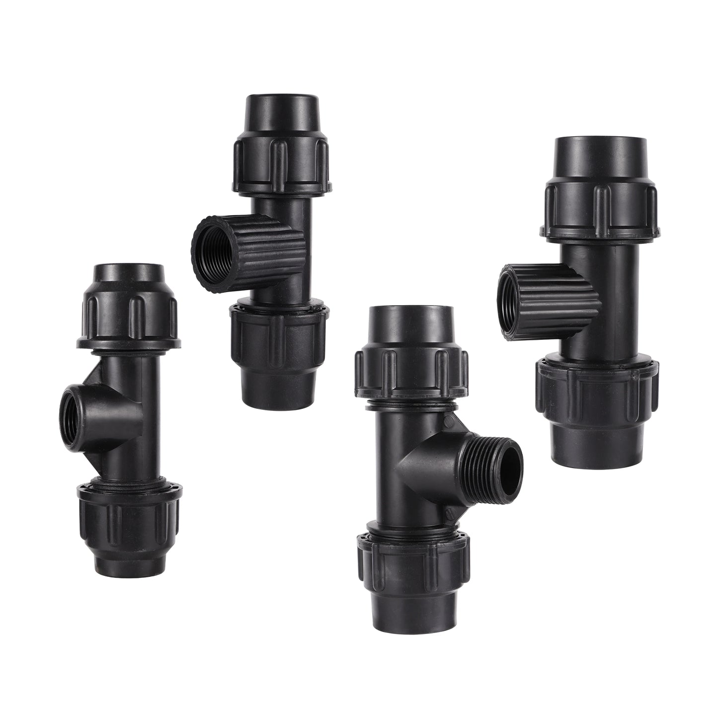 50-Pack 1/4 Inch Hose Brackets – Quick Connect Clips for 4/7mm Drip Irrigation Tubing