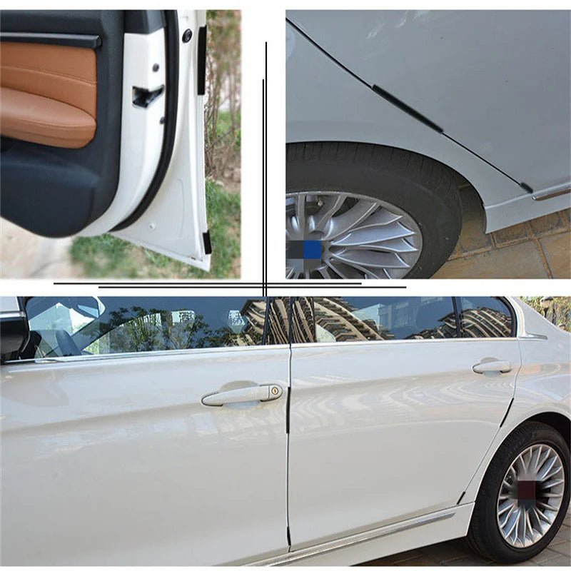 Universal Anti-Scratch Car Door Edge and Bumper Protector Set – Black or Transparent