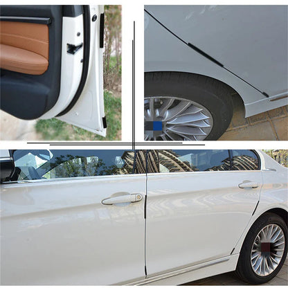 Universal Anti-Scratch Car Door Edge and Bumper Protector Set – Black or Transparent