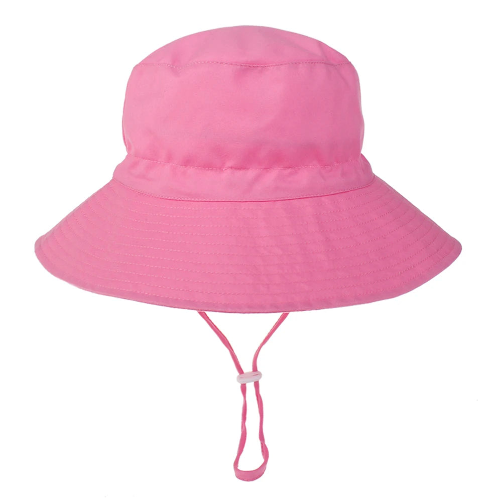 Kids Sun Hat – Adjustable Chin Strap Bucket Hat with UPF50+ UV Protection – For Ages 0-8