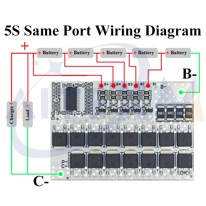 3S/4S/5S Lithium Battery Protection Board – BMS Module for 18650 Li-ion Cells (60A–100A, with Balance)
