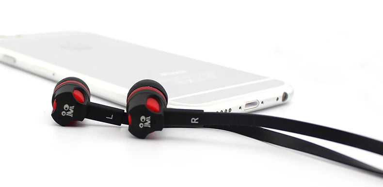 3.5mm Wired In-Ear Headphones with Microphone – Stereo Sound, Flat Tangle-Free Cable, Noise Isolation