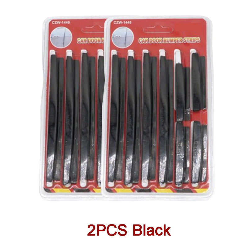 Universal Anti-Scratch Car Door Edge and Bumper Protector Set – Black or Transparent