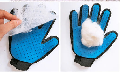 Pet Grooming Glove – Deshedding & Bath Brush for Cats and Dogs – Soft Silicone & Adjustable Fit