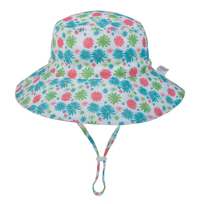 Kids Sun Hat – Adjustable Chin Strap Bucket Hat with UPF50+ UV Protection – For Ages 0-8