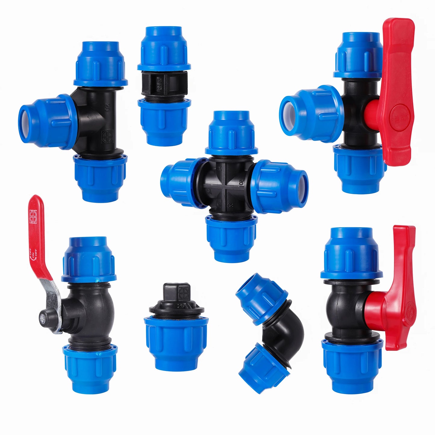 50-Pack 1/4 Inch Hose Brackets – Quick Connect Clips for 4/7mm Drip Irrigation Tubing