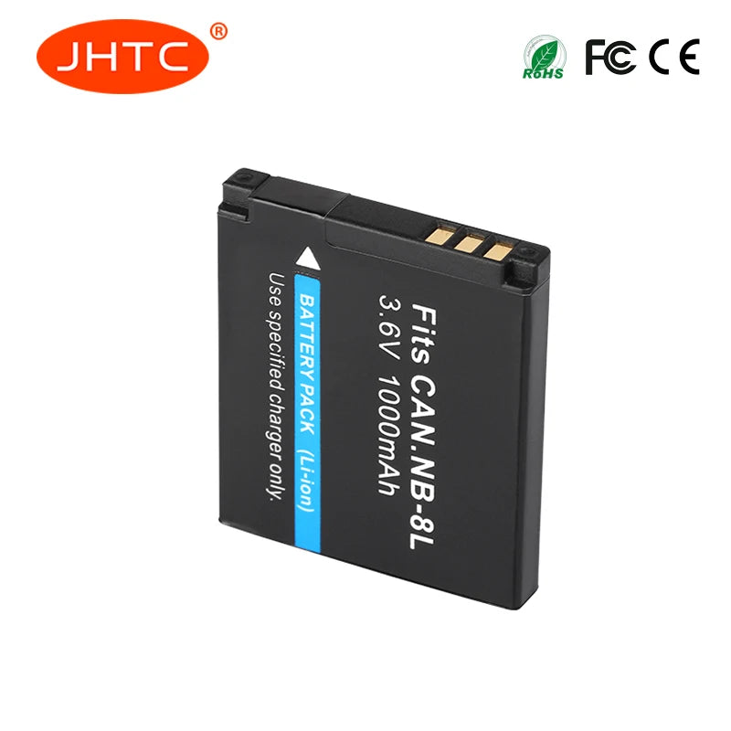 Rechargeable NB-8L Type Battery – 1000mAh 3.6V for Compact Digital Cameras