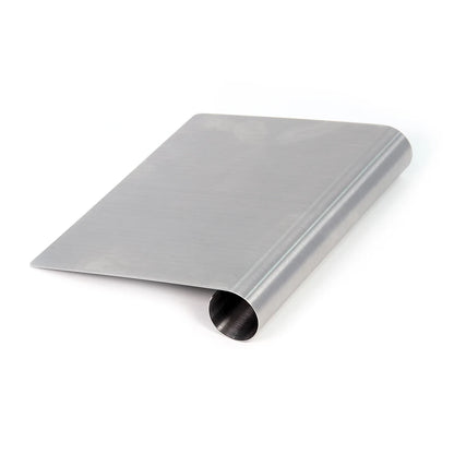Stainless Steel Dough Scraper & Pastry Cutter – With Curved Handle, Bench Chopper Tool