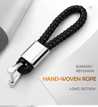 Fashion Retro Leather and Zinc Alloy Keychain – Handwoven Charm for Women