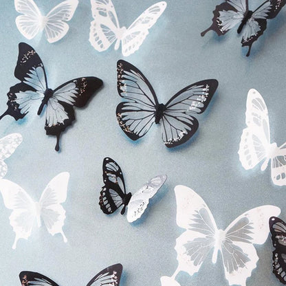 3D Butterfly PVC Wall Sticker – Multi-Color Set for Wall, Furniture, Outdoor and Indoor Decoration, 18 Pieces