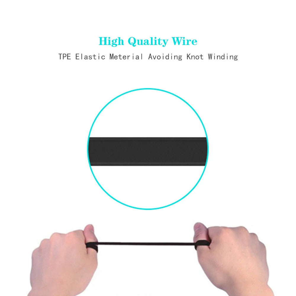 3.5mm Wired In-Ear Headphones with Microphone – Stereo Sound, Flat Tangle-Free Cable, Noise Isolation