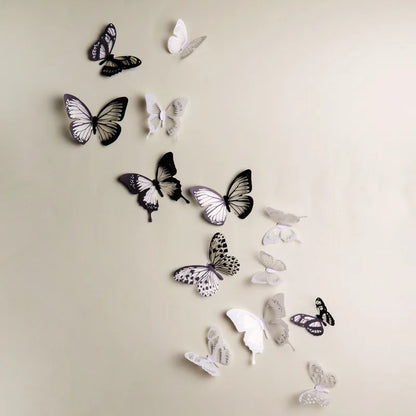 3D Butterfly PVC Wall Sticker – Multi-Color Set for Wall, Furniture, Outdoor and Indoor Decoration, 18 Pieces
