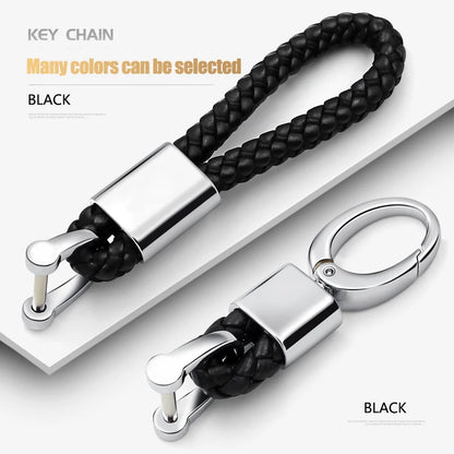 Fashion Retro Leather and Zinc Alloy Keychain – Handwoven Charm for Women