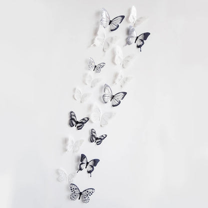 3D Butterfly PVC Wall Sticker – Multi-Color Set for Wall, Furniture, Outdoor and Indoor Decoration, 18 Pieces