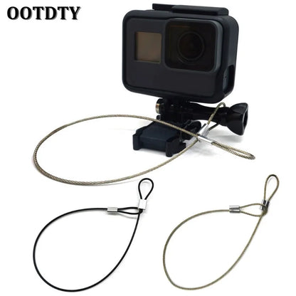 Stainless Steel Safety Tether Wire – 30cm Coated Lanyard for Action Cameras & Outdoor Gear